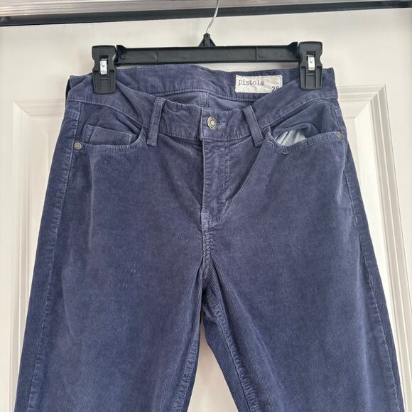 PISTOLA Stevie Blue Flare Leg Corduroy Pants Blue Sz 28 Retro 70s Flared - Picture 4 of 14